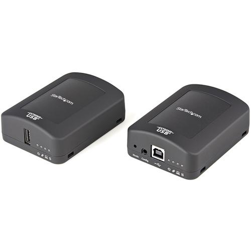 StarTech.com USB 2.0 Extender over Cat5e or Cat6 RJ45 Cable - 330ft/100m USB Extender Adapter Kit w/ ESD - Locally or Remotely Powered - USB 2.0 extender connects a USB device up to 330ft/100m over CAT5e/CAT6 RJ45 cable 480Mbps - Industrial Metal USB ext