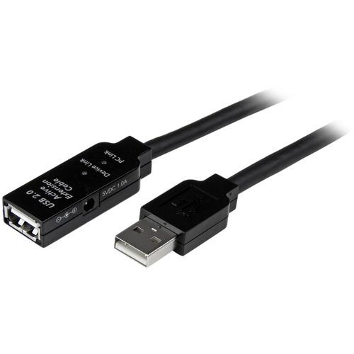 StarTech.com 10m USB 2.0 Active Extension Cable - M/F - Extend the distance between a computer and a USB 2.0 device by 10 meters - USB 2.0 Active Extension Cable - 10m USB Active Repeater - USB 2.0 Active Extender - Male to Female USB Active Extension -