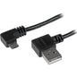 StarTech.com 2m 6 ft Micro-USB Cable with Right-Angled Connectors - M/M - USB A to Micro B Cable - Charge and sync your Micro-USB device from a hard to reach USB-port - 6ft USB A to Micro B Cable - 2m Right Angle Micro USB Cable - 6' Right Angle USB A to