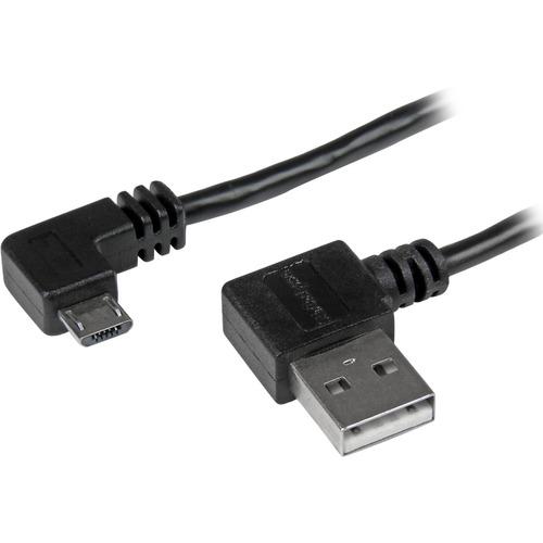 StarTech.com 2m 6 ft Micro-USB Cable with Right-Angled Connectors - M/M - USB A to Micro B Cable - Charge and sync your Micro-USB device from a hard to reach USB-port - 6ft USB A to Micro B Cable - 2m Right Angle Micro USB Cable - 6' Right Angle USB A to