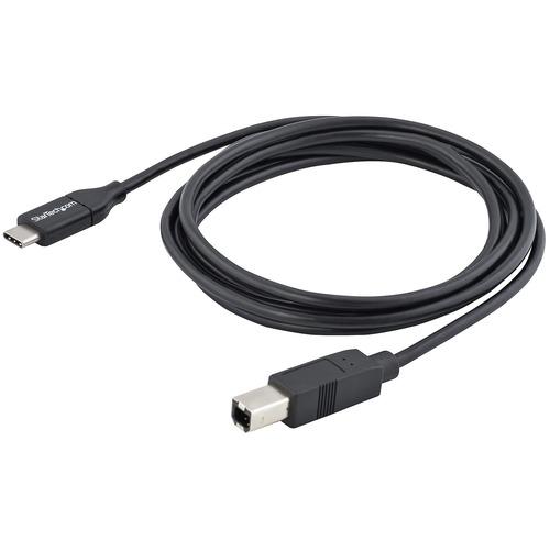 StarTech.com 2m 6 ft USB C to USB B Cable - M/M - USB 2.0 - USB Type C Printer Cable - USB 2.0 Type-C to Type-B Cable - Connect USB 2.0 USB-B devices to your USB-C or Thunderbolt 3 computer - 6ft USB Type C Printer Cable - 6 ft USB 2.0 Type-C to Type-B C