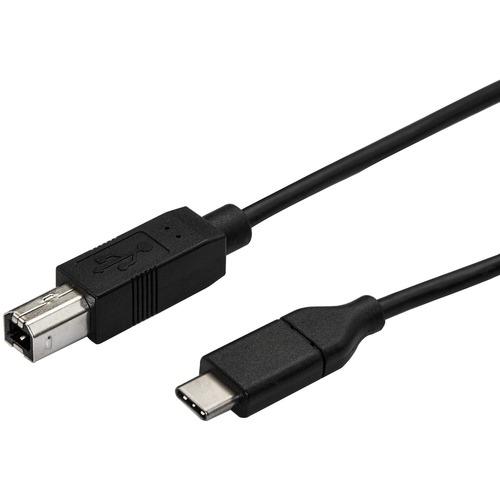 StarTech.com 0.5m USB C to USB B Printer Cable - M/M - USB 2.0 - USB C to USB B Cable - USB C Printer Cable - USB Type C to Type B Cable - Connect USB 2.0 USB-B devices to your USB-C or Thunderbolt 3 computer - 0.5m USB B Cable - 0.5m USB C to USB B Cabl