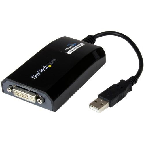 StarTech.com USB to DVI Adapter - External USB Video Graphics Card for PC and MAC- 1920x1200 - Connect a DVI display for an extended desktop multi-monitor USB solution - usb video card - usb to dvi adapter - usb to dvi external video card - usb to dvi vi