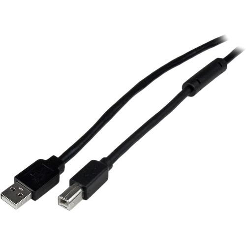 StarTech.com 20m / 65 ft Active USB 2.0 A to B Cable - M/M - Extend the distance between your USB 2.0 devices by up to 65ft - USB A B Cable - Long USB Cable - 20m USB Cable - 65 ft USB 2.0 Active Cable - 20 m USB Printer Cable - 20 meter Active USB 2.0 C