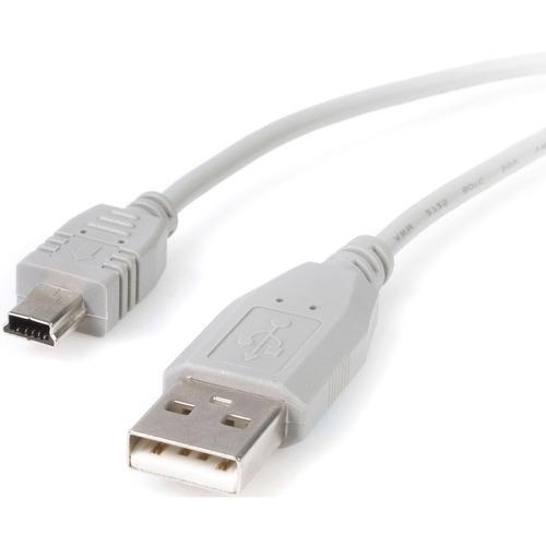 StarTech.com StarTech.com Mini USB 2.0 cable - 4 pin USB Type A (M) - 5 pin mini-USB Type B (M) - ( USB / Hi-Speed USB ) - 3 ft - Type A Male USB - Mini Type B Male USB - 3ft - Gray