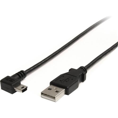 StarTech.com 3 ft Mini USB Cable - A to Right Angle Mini B - Connect your Mini USB devices, with the cable out of the way - 3ft Mini USB Cable - 3 ft A to Mini B Cable - 3' USB 2.0 Mini USB Cable - USB to Mini USB Cable - Mini USB Cord - Right Angle Mini