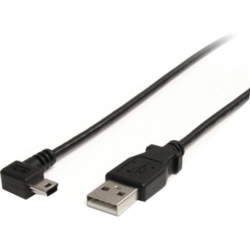 StarTech.com 6 ft Mini USB Cable - A to Right Angle Mini B - Connect your Mini USB devices, with the cable out of the way - 6ft Mini USB Cable - 6 ft A to Mini B Cable - 6' USB 2.0 Mini USB Cable - USB to Mini USB Cable - Mini USB Cord - Right Angle Mini