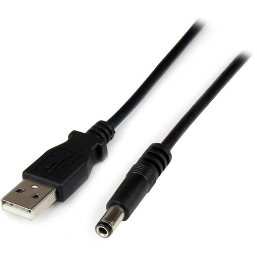 Startech Star Tech.com 2m USB to Type N Barrel Cable - USB to 5.5mm 5V DC Power Cable - Charge your 5V DC devices through a USB port on your computer - USB to 5.5mm - USB to 5V DC Power Cable - USB to DC Plug - 2m USB to DC Power Cable - USB to 5.5mm Pow