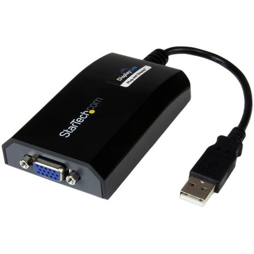 StarTech.com USB to VGA Adapter - External USB Video Graphics Card for PC and MAC- 1920x1200 - Connect a VGA display for an extended desktop multi-monitor USB solution - 1920 x 1200 resolution support - Output video to a secondary monitor with a USB vide