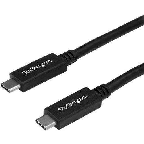 StarTech.com 6 ft 1.8m USB C to USB C Cable w/ 5A PD - M/M - USB 3.0 (5Gbps) - USB-IF Certified - USB Type C Cable - USB C Charging Cable - USB C Cable - 5.9 ft USB Data Transfer Cable for Notebook, MacBook Pro, MacBook, Chromebook, Wall Charger, Power B