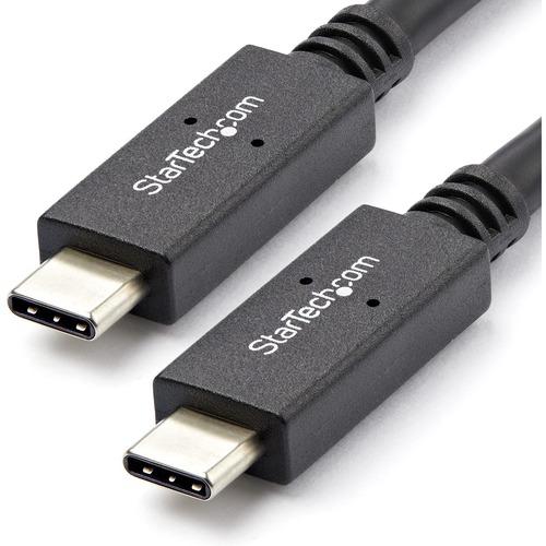 StarTech.com 1m 3 ft USB C Cable with Power Delivery (5A) - M/M - USB 3.1 (10Gbps) - USB-IF Certified - USB 3.1 Type C Cable - USB 3.1 Gen 2 - Power your USB-C devices - Charge your USB Type-C laptop from a docking station - USB-IF Certified - 3 ft USB 3