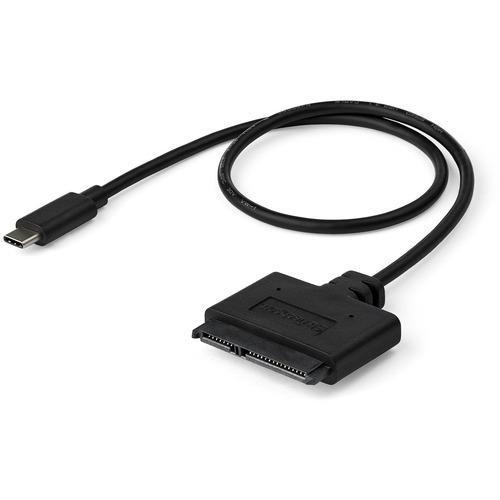 StarTech.com USB C To SATA Adapter - for 2.5" SATA Drives - UASP - External Hard Drive Cable - USB Type C to SATA Adapter - Get ultra-fast access to data by connecting a 2.5" SATA SSD/HDD to your laptop's USB C port - USB 3.1 10Gbps Adapter Cable w/ USB-