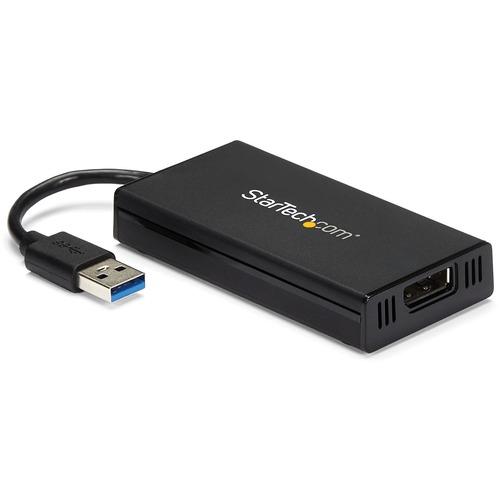 StarTech.com USB 3.0 to 4K DisplayPort External Multi Monitor Video Graphics Adapter - DisplayLink Certified - Ultra HD 4K - Connect an additional DisplayPort monitor to your PC with USB 3.0 technology capable of playback at 4K - External Video Card - US