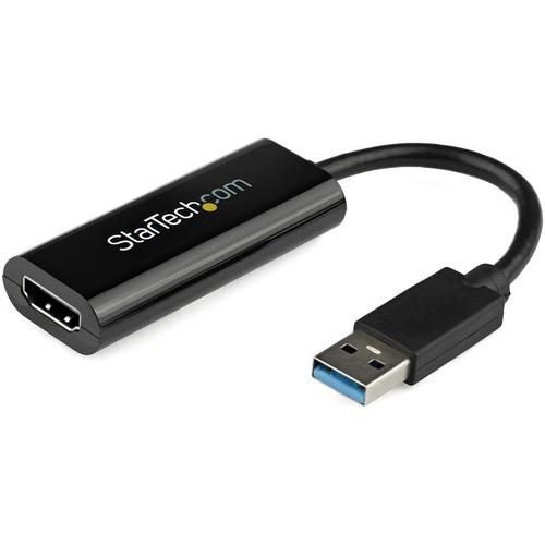 StarTech.com USB 3.0 to HDMI Adapter, 1080p Slim USB to HDMI Display Adapter Converter for Monitor, External Graphics Card, Windows Only - USB 3.0 to HDMI adapter 1920x1200/1080p/2ch audio - For connecting USB Type-A computer/laptop to HDMI monitor/displ