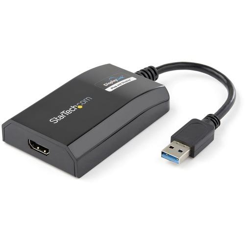 StarTech.com USB 3.0 to HDMI Adapter, DisplayLink Certified, 1920x1200, USB-A to HDMI Display Adapter, External Graphics Card for Mac/PC - USB 3.0 to HDMI adapter supports 1080p/5ch audio - USB to HDMI adapter to connect your USB Type-A computer/laptop t