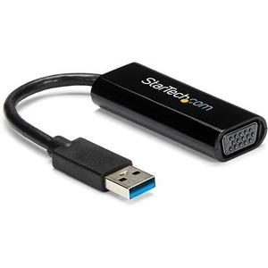 StarTech.com Slim USB 3.0 to VGA External Video Card Multi Monitor Adapter - 1920x1200 / 1080p - Connect a VGA display through this slim USB 3.0 Adapter for a multi-monitor solution ideal for your Ultrabook or Laptop - USB 3.0 to VGA Adapter - USB 3.0 to