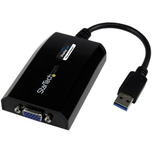 StarTech.com USB 3.0 to VGA External Video Card Multi Monitor Adapter for MacÂ® and PC - 1920x1200 / 1080p - Connect a VGA monitor or projector through USB 3.0, for an external multi-monitor solution at resolutions up to 1920x1200 - USB 3.0 to VGA Adapter