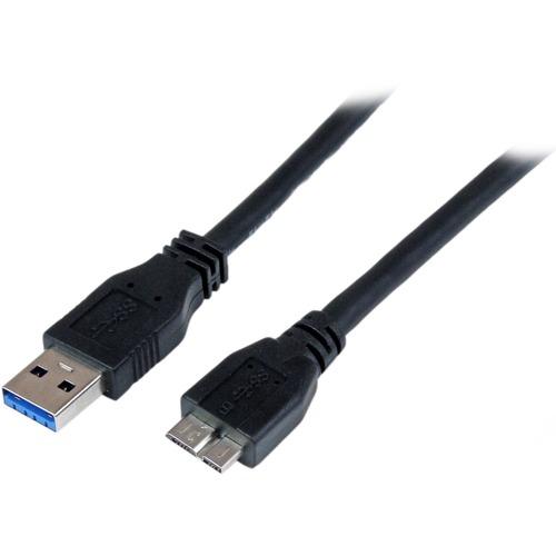 StarTech.com 1m (3ft) Certified SuperSpeed USB 3.0 A to Micro B Cable - M/M - Connect your Micro-B USB 3.0 devices, with this high-quality USB 3.0 certified cable - USB 3.0 Cord - Micro USB 3.0 Cable - USB 3.0 to Micro USB Cable - USB 3.0 A to Micro B Ca