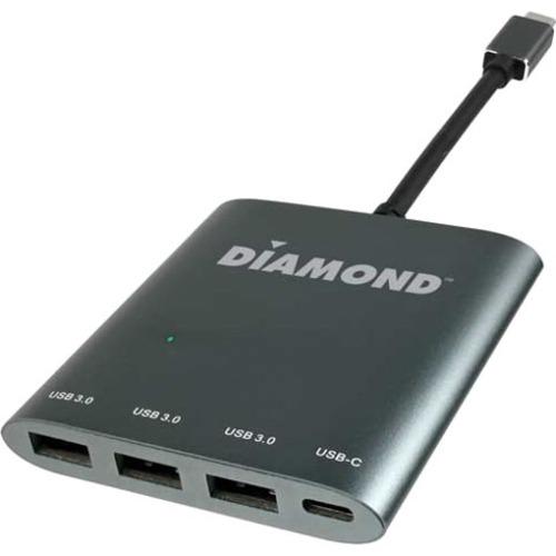 Diamond Multimedia DIAMOND USB3CDPD3H USB 3.1 Gen1 Type C to USB 3.0 Type A 3 port HUB - External - 4 USB Port(s) - 3 USB 3.0 Port(s) - 1 USB 3.1 Port(s) - Chrome OS, Mac
