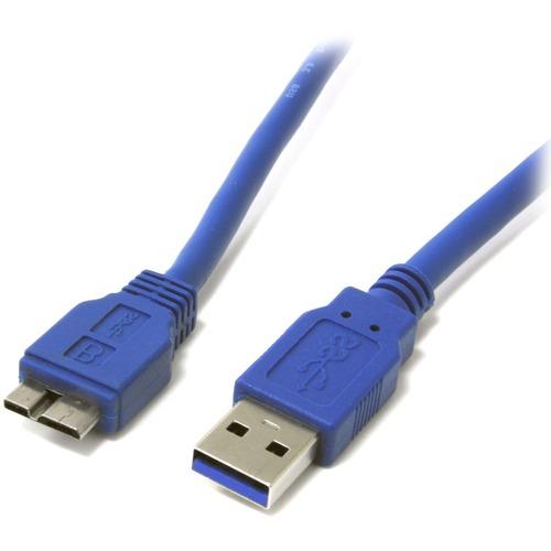 StarTech.com 1 ft SuperSpeed USB 3.0 Cable A to Micro B - Connect a USB 3.0 Micro USB External Hard drive to your computer - 1 ft USB 3.0 Cable - USB 3 A to Micro B - 30cm USB 3 to Micro B Cord