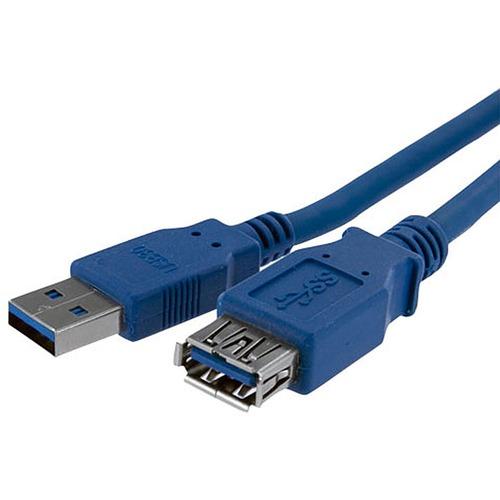 StarTech.com 1m Blue SuperSpeed USB 3.0 Extension Cable A to A - M/F - Extend your SuperSpeed USB 3.0 cable by up to an additional meter - 1m usb 3.0 extension cable - usb 3.0 male to female cable - usb 3.0 extension cord - usb 3 extension cable - usb 3.