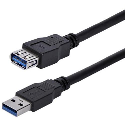 StarTech.com 1m Black SuperSpeed USB 3.0 Extension Cable A to A - M/F - Extend your SuperSpeed USB 3.0 cable by up to an additional meter - 1m usb 3.0 extension cable - usb 3.0 male to female cable - usb 3.0 extension cord - usb 3 extension cable - usb 3