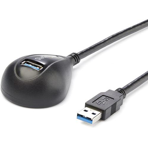 StarTech.com 5 ft Black Desktop SuperSpeed USB 3.0 Extension Cable - A to A M/F - Extend a USB 3.0 port from the back of your computer to your desktop - 5 ft Desktop SuperSpeed USB Cable A/A M/F - 5ft USB Extenstion Cable - Desktop SuperSpeed USB 3.0 Cab