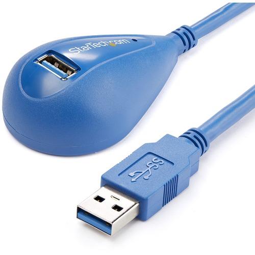 StarTech.com 5 ft Desktop SuperSpeed USB 3.0 Extension Cable - A to A M/F - Extend a USB 3.0 port from the back of your computer to your desktop - USB 3.0 Extension Cable - USB 3.0 Extension Cord - USB 3.0 Male to Female Cable - 5 ft Desktop USB 3.0 Exte