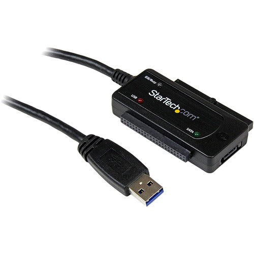 StarTech.com USB 3.0 to SATA or IDE Hard Drive Adapter Converter - Connect a 2.5in / 3.5in SATA or IDE Hard Drive through a USB 3.0 Port - SATA to USB 3.0 HDD Adapter Cable - USB 3.0 to SATA Converter - USB 3.0 to SATA IDE Adapter - IDE to USB 3.0 Adapte