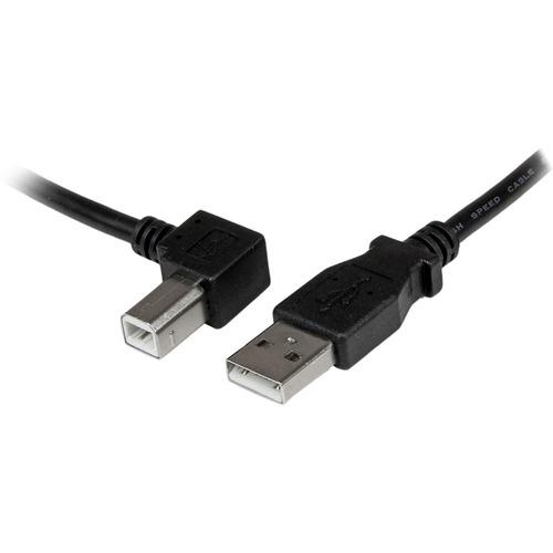 StarTech.com 2m USB 2.0 A to Left Angle B Cable - M/M - Connect hard-to-reach USB 2.0 peripherals, for installation in narrow spaces - USB Printer Cable - 2m USB A to B Cable - Angled USB Cable - Left Angle USB Cable - Cord - 1x USB 'A' (M), 1x USB 'B' (