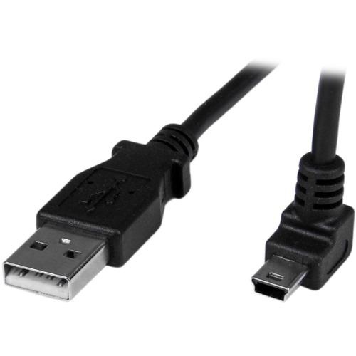 StarTech.com 1m Mini USB Cable - A to Up Angle Mini B - Connect your Mini USB devices, with the cable out of the way - 1m USB to Mini USB Cable Cord - Mini B USB Cable - Angled Mini USB Cable - Up Angle Mini USB - Up Angle USB Cable - 1 m Mini USB Cable