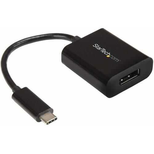 StarTech.com USB C to DisplayPort Adapter 4K 60Hz - USB Type-C to DP 1.4 Monitor Video Converter (DP Alt Mode) - Thunderbolt 3 Compatible - USB-C to DisplayPort adapter; 8K 30Hz (7680x4320) and 4K/1080p - DP 1.4 32.4Gbps/HBR2/DSC/DP Alt Mode/7.1 Audio/HD
