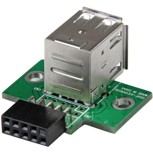 StarTech.com StarTech.com 2 Port USB Motherboard Header Adapter - USB A to USB 10 Pin Header F/F - 1 x IDC Female - 2 x Type A Female USB