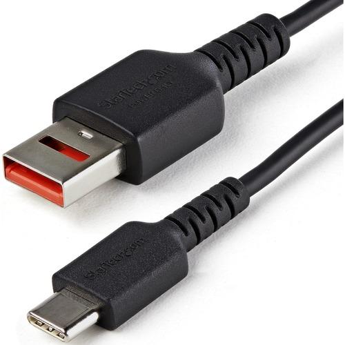 StarTech.com 3ft (1m) Secure Charging Cable, USB-A to USB-C Data Blocker Charge-Only Cable, Secure Charger Adapter Cable for Phone/Tablet - 3ft USB-A to USB-C Secure Charging Data Blocker Adapter Cable - Prevents data theft/spyware/malware - Power-Only N