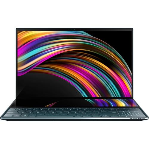Asus ZenBook Pro Duo UX581 UX581LV-XS74T 15.6" Touchscreen Notebook - 4K UHD - Intel Core i7 i7-10750H 2.60 GHz - 16 GB RAM - 1 TB SSD - Celestial Blue - Intel HM470 SoC - Windows 10 Pro - Intel UHD Graphics with 6 GB - In-plane Switching (IPS) Technolog