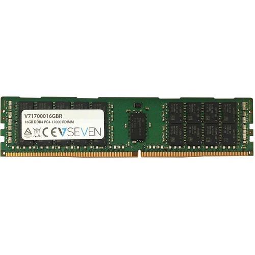 V7 16GB DDR4 SDRAM Memory Module - For Server - 16 GB - DDR4-2133/PC4-17000 DDR4 SDRAM - 2133 MHz - CL15 - ECC - Registered - 288-pin - DIMM - 10 Year Warranty