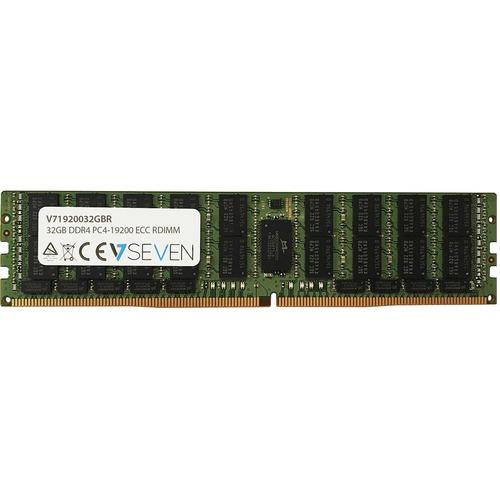 V7 32GB DDR4 PC4-19200 - 24000mhz Server DIMM Memory Module - 32 GB (1 x 32GB) - DDR4-2400/PC4-19200 DDR4 SDRAM - 2400 MHz - CL17 - 1.20 V - ECC - Buffered - 288-pin - DIMM