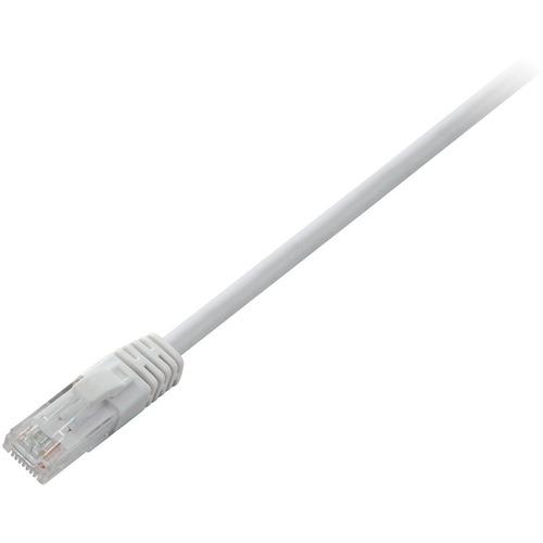 V7 White Cat6 Unshielded (UTP) Cable RJ45 Male to RJ45 Male 1m 3.3ft - 3.3 ft Category 6 Network Cable for Network Device, VoIP Device - First End: 1 x RJ-45 Male Network - Second End: 1 x RJ-45 Male Network - 1 Gbit/s - Patch Cable - Gold Plated Contact