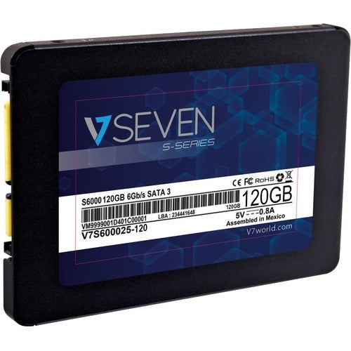 V7 S V7S600025-120 120 GB Solid State Drive - 2.5" Internal - SATA (SATA/600) - TAA Compliant - Notebook Device Supported - 50 TB TBW - 440 MB/s Maximum Read Transfer Rate - 3 Year Warranty