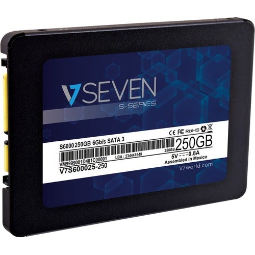 V7 S V7S600025-250 250 GB Solid State Drive - 2.5" Internal - SATA (SATA/600) - TAA Compliant - Notebook Device Supported - 100 TB TBW - 515 MB/s Maximum Read Transfer Rate