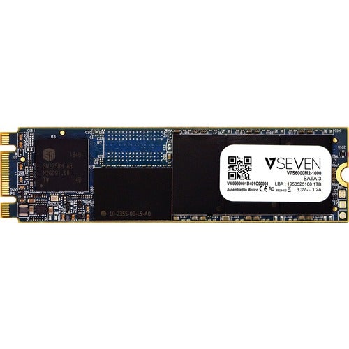 V7 V7S6000M2-1000 1 TB Solid State Drive - M.2 2280 Internal - SATA (SATA/600) - TAA Compliant - Notebook Device Supported - 400 TB TBW - 520 MB/s Maximum Read Transfer Rate - 3 Year Warranty
