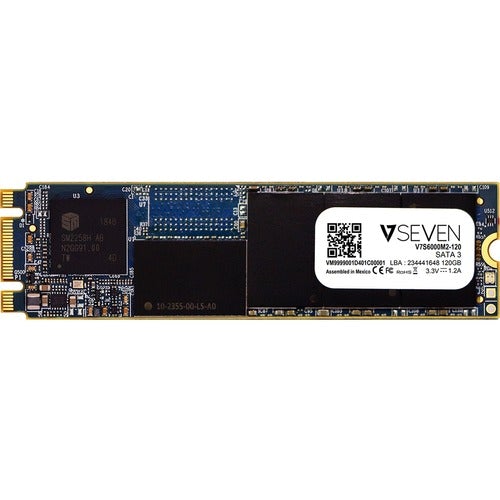 V7 V7S6000M2-120 120 GB Solid State Drive - M.2 2280 Internal - SATA (SATA/600) - TAA Compliant - Notebook Device Supported - 50 TB TBW - 440 MB/s Maximum Read Transfer Rate - 3 Year Warranty