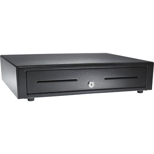 APG Cash Drawer Vasario Series Cash Drawer - 4 Bill - 6 Coin - 2 Media Slot - Solenoid 24V - Black