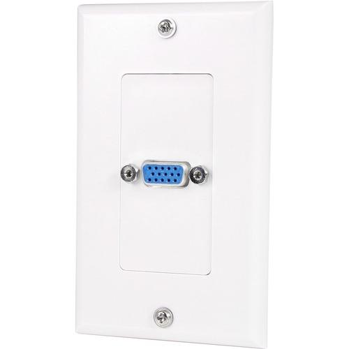 StarTech.com Single Outlet 15-Pin Female VGA Wall Plate - White - Add an in-wall VGA port, for neat, professional quality video installations. - VGA wall plate - video wall plate - video wall plate extender