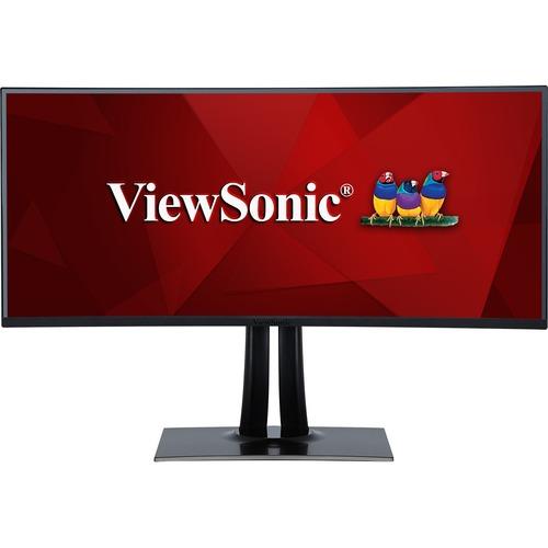 Viewsonic VP3881 38" UW-QHD+ Curved Screen WLED LCD Monitor - 21:9 - Black - 38.00" (965.20 mm) Class - In-plane Switching (IPS) Technology - 3840 x 1600 - 1.07 Billion Colors - 300 cd/m‚² - 5 ms - HDMI - DisplayPort - Speaker