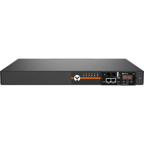 Vertiv Vertiv Geist Switched Rack PDU - 1U Rack| 15A| NEMA 5-15R| 5-15P| Horizontal PDU - Vertiv Geist Upgradeable Rack Power Distribution Unit| 15A| 120V| 1U Rack Horizontal PDU| (6) NEMA 5-15R outlets| NEMA 5-15P| 1.4kW| Outlet Level Monitoring and Man