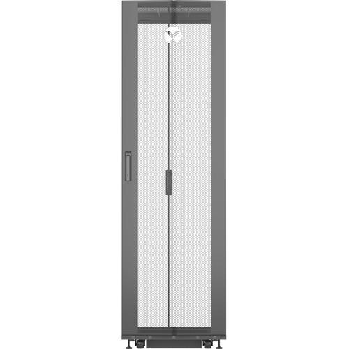 VERTIV VR - 42U TAA Compliant - For Server, LAN Switch, Patch Panel - 42U Rack Height x 31.50" (800 mm) Rack Width x 47.83" (1215 mm) Rack Depth - Black - Steel - 1360.78 kg Maximum Weight Capacity - 1020.58 kg Dynamic/Rolling Weight Capacity - 1360.78 k