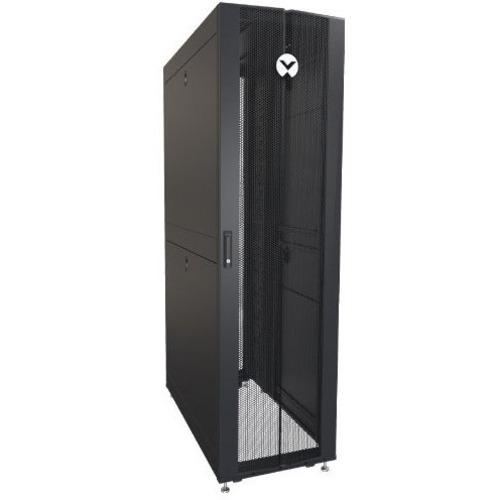 VERTIV VR Rack - 45U Server Rack Enclosure| 600x1162.5mm| 19-inch Cabinet (VR3305) - For Server, LAN Switch, Patch Panel, PDU, UPS, KVM Switch - 45U Rack Height x 24" (609.60 mm) Rack Width x 48" (1219.20 mm) Rack Depth - Floor Standing - Black - Steel -