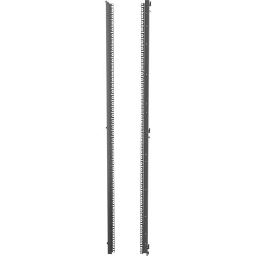 Vertiv? 48U x 600mm Wide Server Rails Square Hole Black (Qty 2) - For Server - 48U Rack Height x 19" (482.60 mm) Rack Width - Rack-mountable - Black - Metal