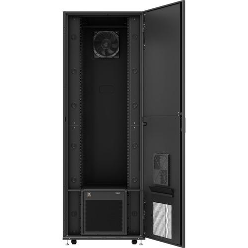 Vertiv VRC-S - Micro Data Center VR3357 48U 3.5kW 120V Server Rack Cooling Unit - Vertiv VR Rack VR3357 48U Server Rack| 2.2mx0.8mx1.2m (HxWxD)| VRC100KIT 3.5kW Rack-Mounted Air Cooler|1PH 120V@60Hz| Vertiv Geist Switched Rack Power Distribution Unit (rP